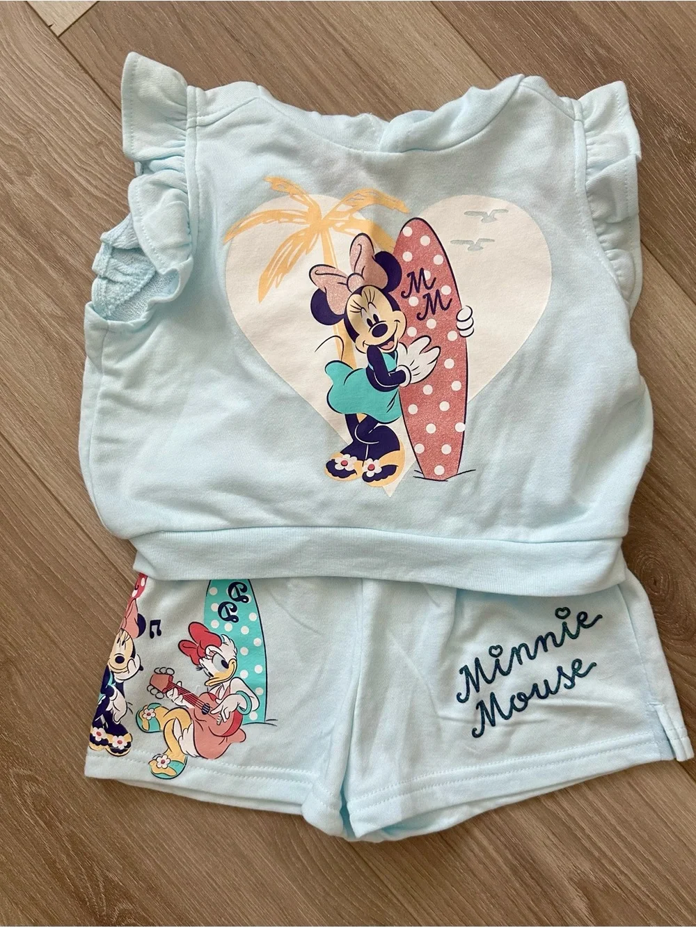 Disney Light Blue Minnie Mouse Hooded Shorts Set {Size 4T | NWT}
